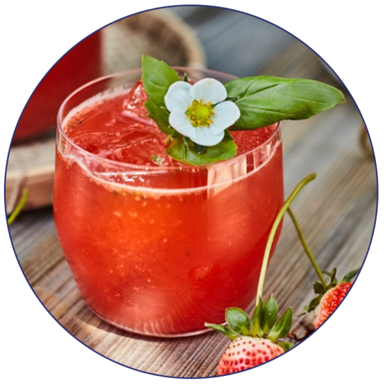 Basil Strawberry Lemonade Drink Recipes with Sun Orchard